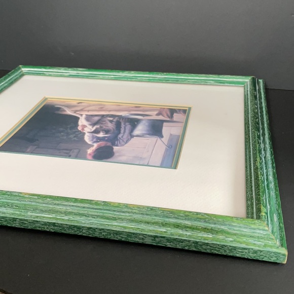 Boy on Porch with Kitty Print Cat Snail Home Decor Framed Wall Art Picture - Picture 5 of 6